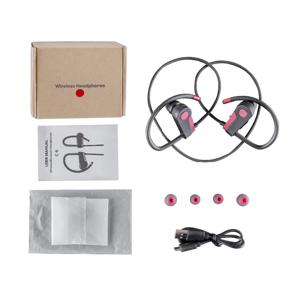 Supology Спорт Наушники Беспроводной наушники bluetooth крючок стерео гарнитура с