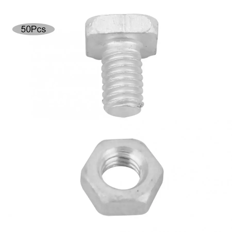Алюминиевые прочные гайки и 50 болтов набор аксессуаров для теплиц