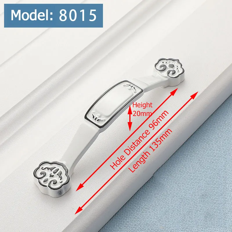 Handle-8015-96 KAK цвета слоновой кости для кухонного шкафа ручки Европейский стиль двери шкафа ручки для выдвижных ящиков мода солидная мебель металлическая ручка - Цвет: Handle-8015-96