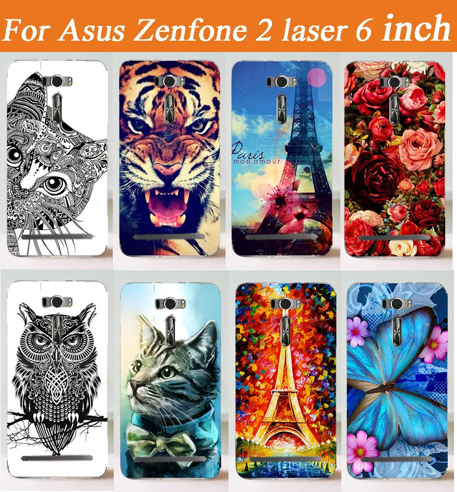 Модный чехол сделай сам красивый милый с животными и цветами для Asus ZenFone 2 Laser ZE601KL 6