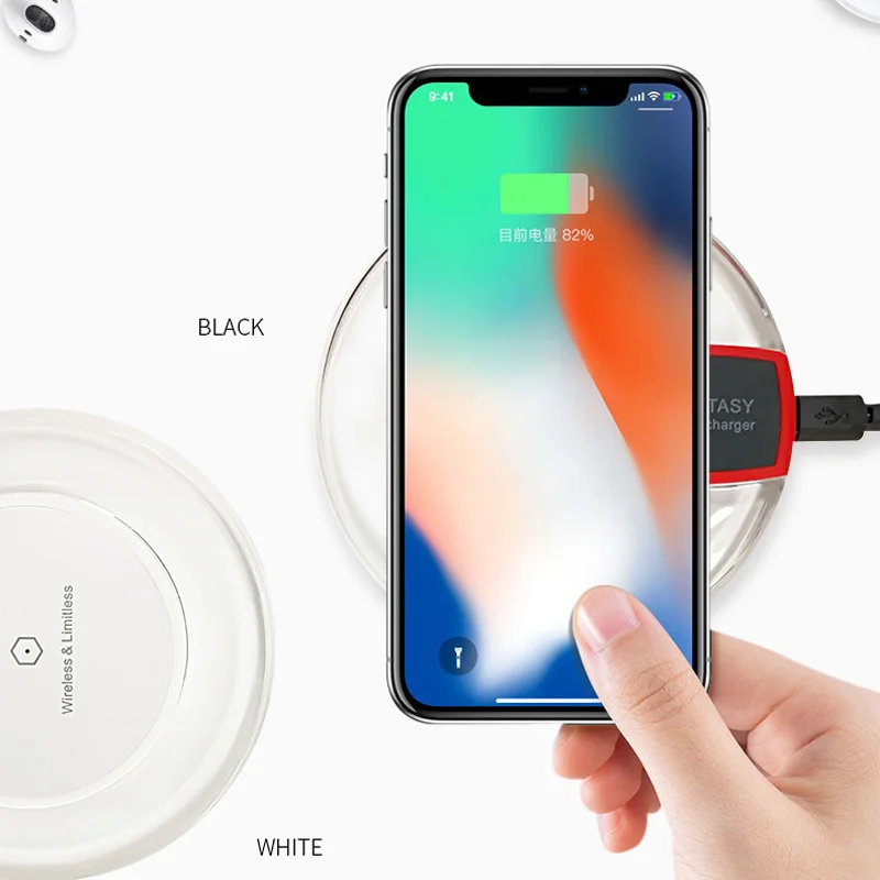 Беспроводное зарядное устройство Esobest 5 Вт для iphone 8 plus X Samsung S6 edge S7 S8 портативное