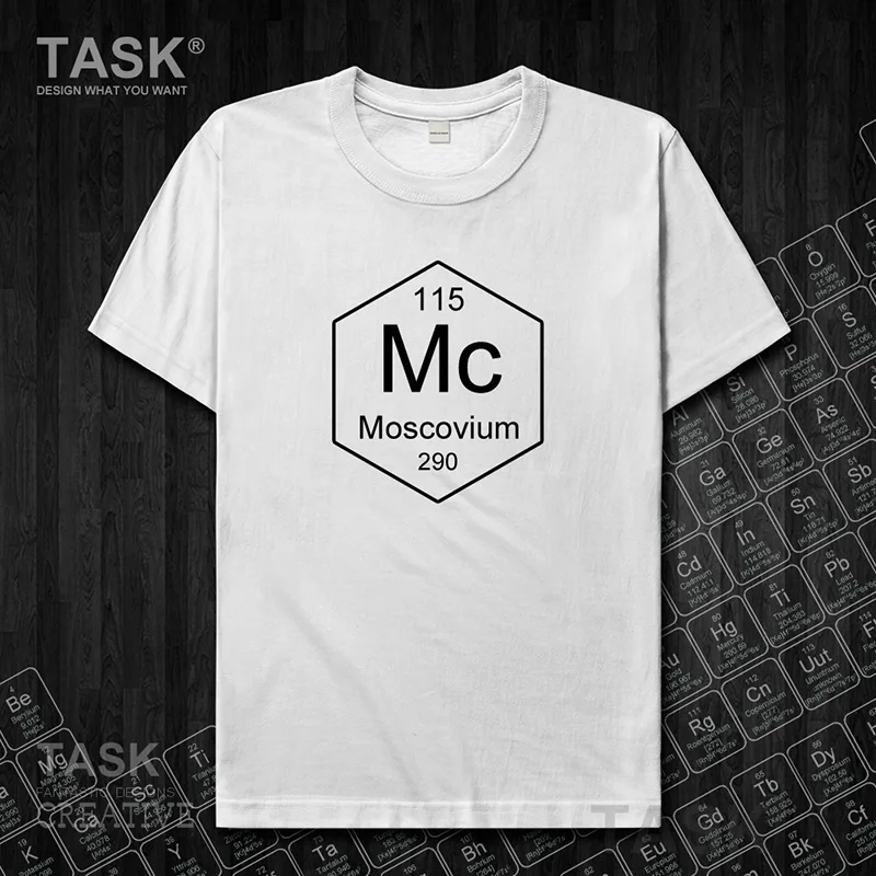 

Chemical periodic table 115 Mc Chemistry mens t-shirt Short sleeve clothest shirt new Tops casual jerseys summer Fashion cotton