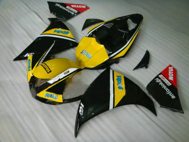Мотоцикл обтекатель комплект для YAMAHA YZFR1 09 10 11 12 YZF R1 YZF1000 2009 2010 2012 ABS желто черные