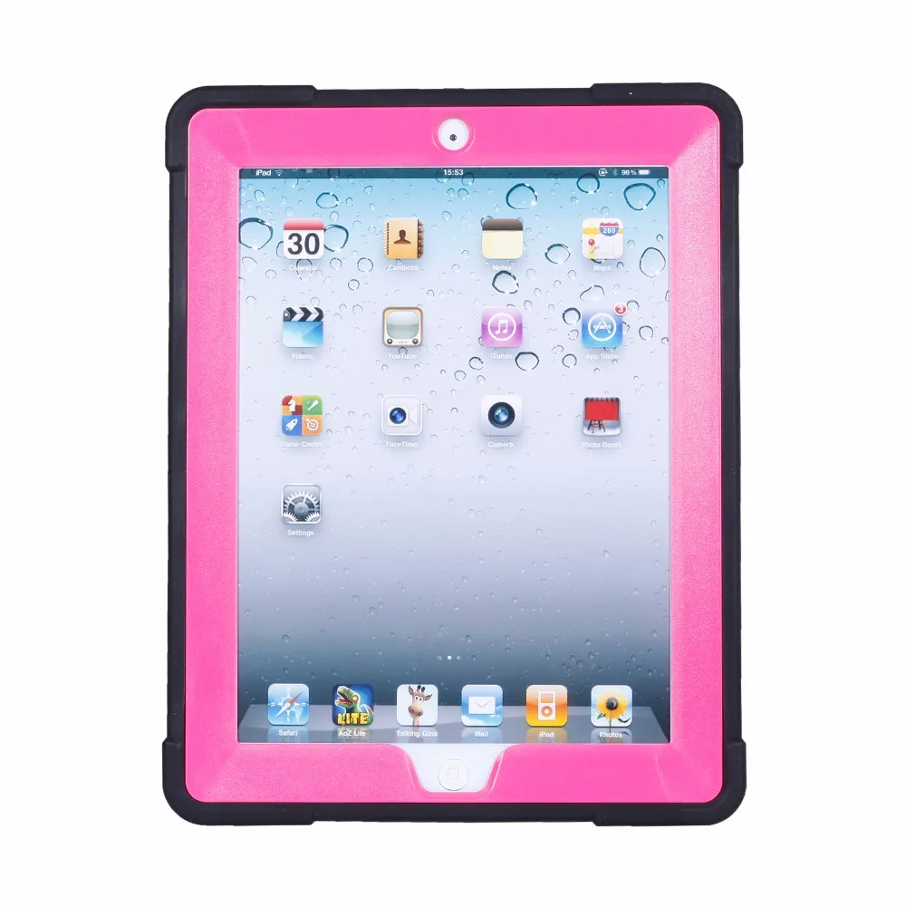 Для iPad 2/3/4 планшет резиновый чехол для iPad 3 Слои амортизация Броня Защитная крышка с подставкой для iPad 2 2nd 3rd 4th поколения