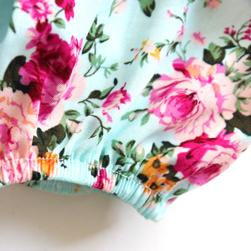 Винтажный Детский комбинезон с цветочным принтом пляжный костюм бантом повязка