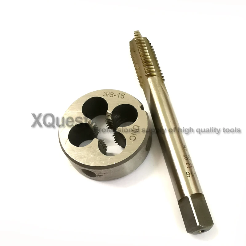 2 шт. набор универсальных левочных кранов и штампов UNC3/8 3/8 16 UNC LH тонкие краны с