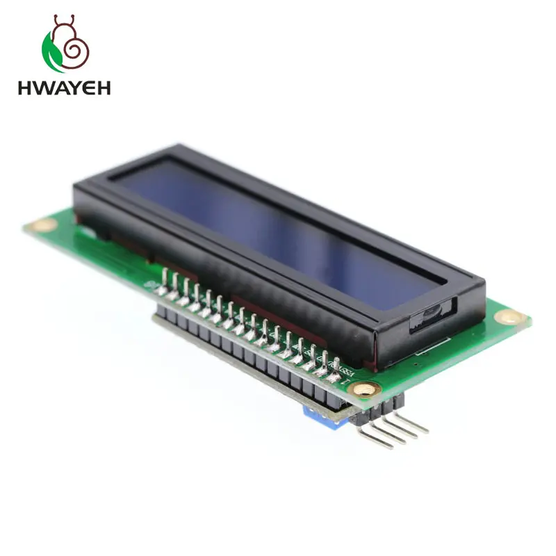 Модуль адаптера для arduino LCD 1602 + I2C синий экран IIC/I2C | Электронные компоненты и