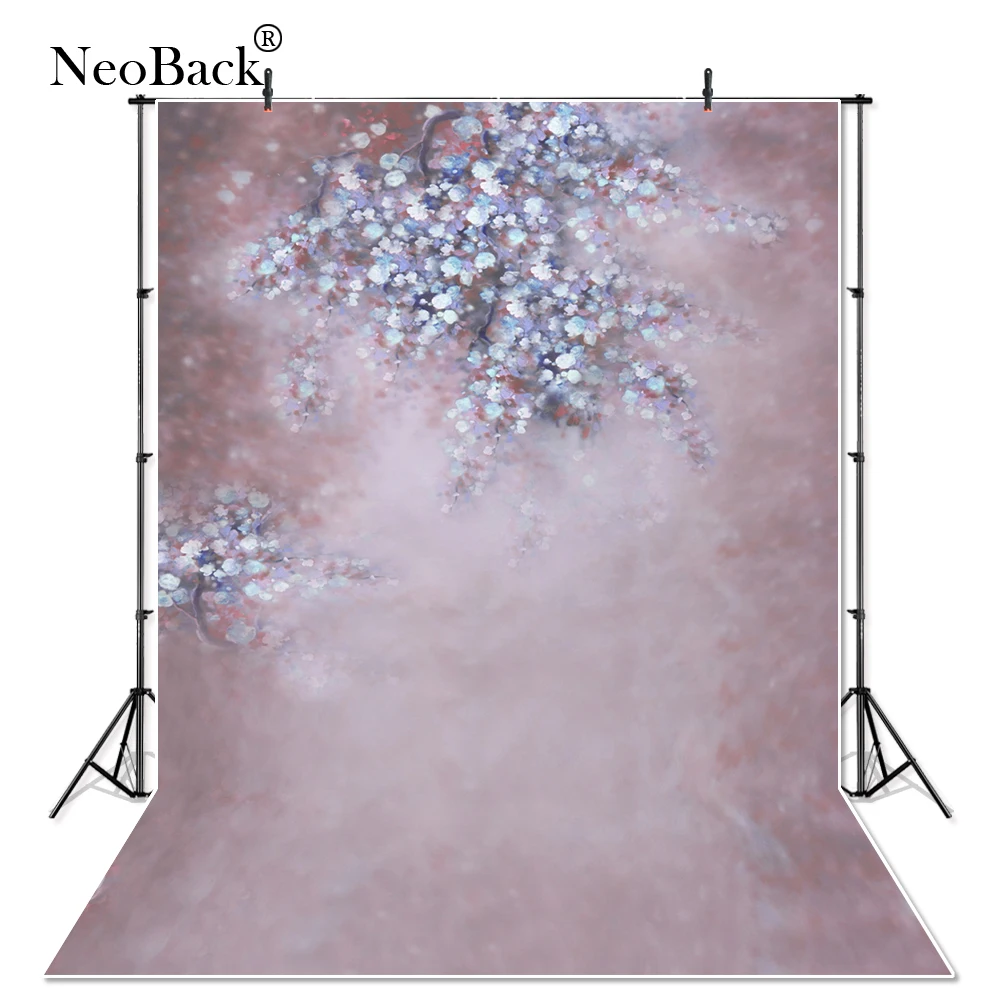 NeoBack весенний Лотос Цветочный Тонкий Виниловый фон для фотосъемки детской