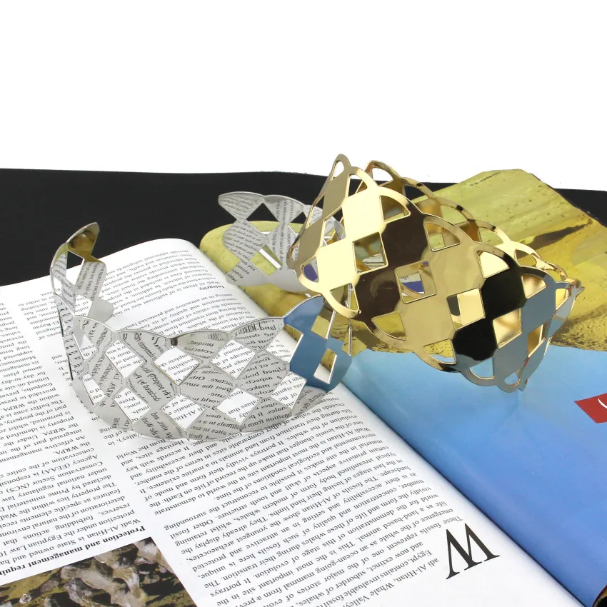 MANILAI Панк Сплав Полые Дизайн крутящий момент колье чокер геометрической формы