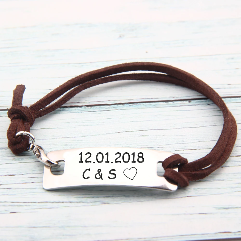 Индивидуальный браслет для влюбленных любовь годовщина подружка регулируемый 2
