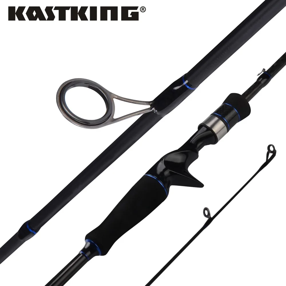 Удилище KastKing Cadet 1.98м 2.10м из карбона для спиннинга и ловли на бросковую снасть с керамическими направляющими колец и 2 сменными вершинками M ML MH Power MF Action.