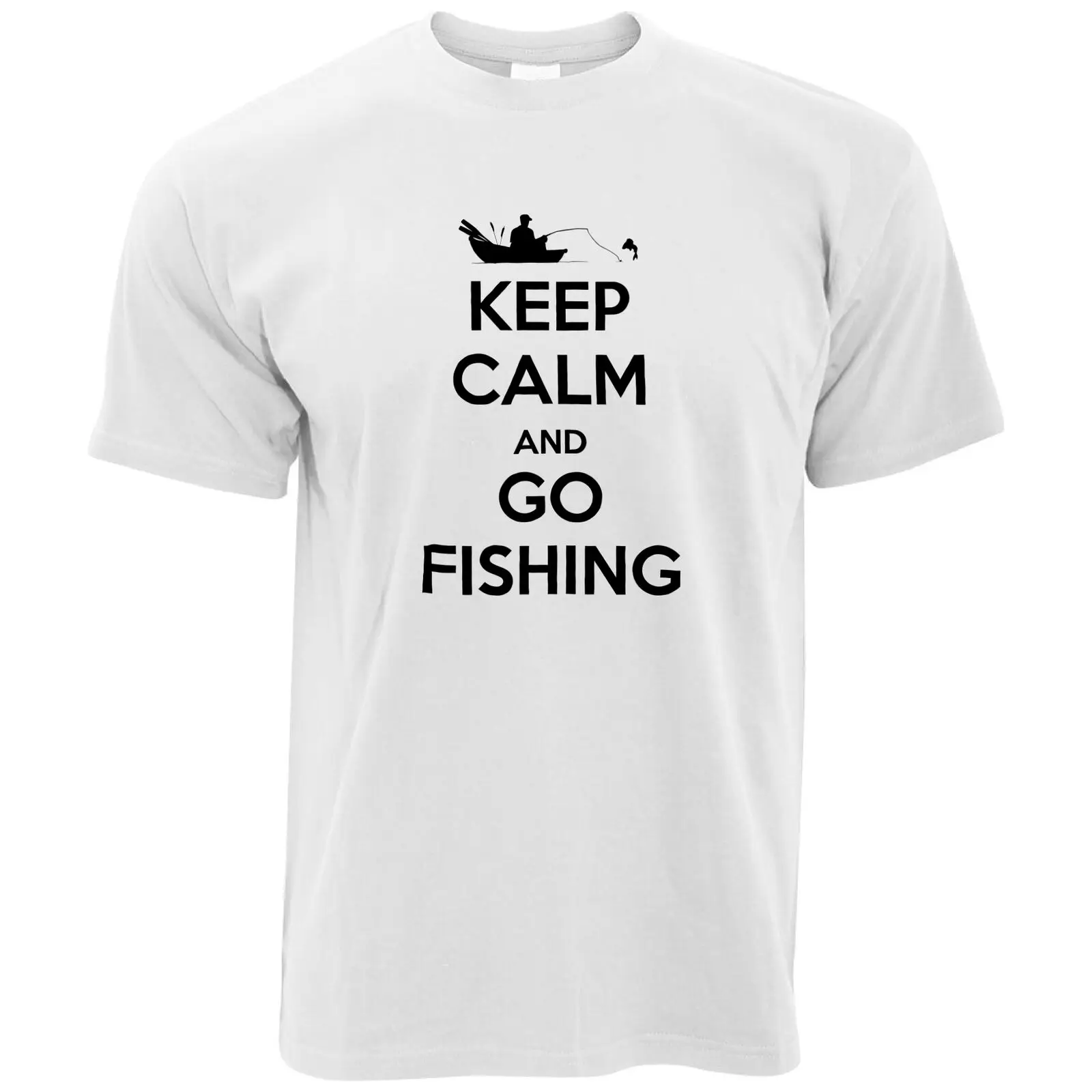 Новинка: футболка в рыбацком стиле с надписью Keep Calm And Go Fishing Sea Ocean | Мужская одежда