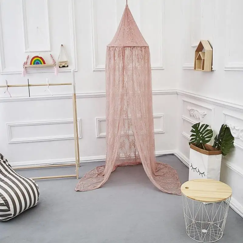 Москитная сетка кружева Круглый купол висит москитная для детской комнаты