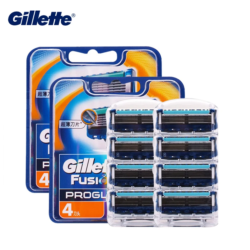 Оригинальные кассеты для бритья Gillette Fusion лезвия с технологией Proglide мужчин бороды