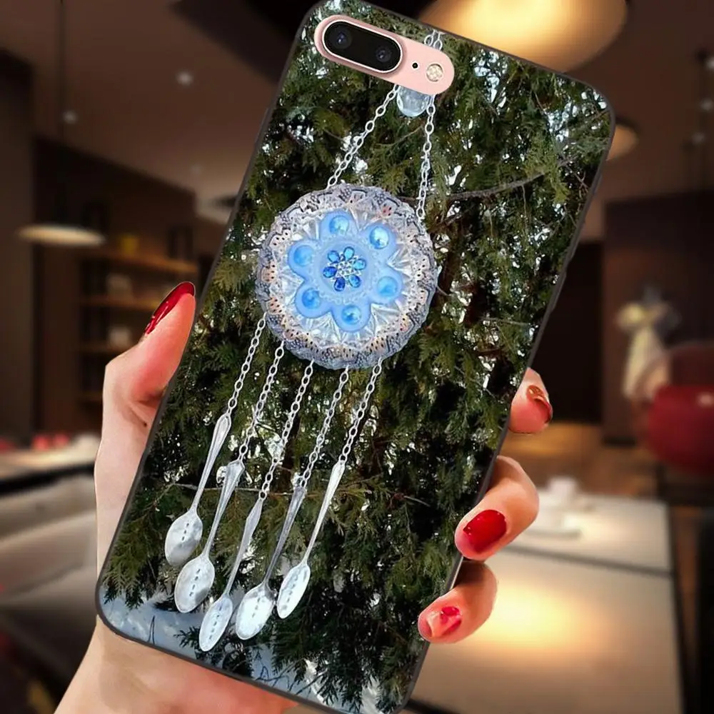 as picture Мягкая резиновая чехол для телефона для Apple iPhone 4 4S 5 5S SE 6 6 S 7 8 Plus X XS Max XR Винтаж Ловец снов - Цвет: as picture