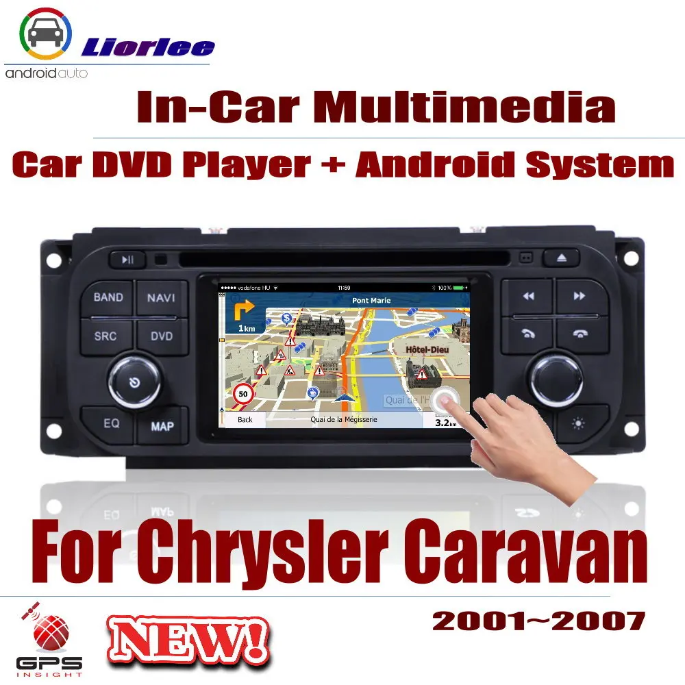Автонавигация для Chrysler Caravan для Dodge Caravan 2001~ 2007 Android мультимедийный плеер DVD Радио стерео усилитель AUX wifi экран