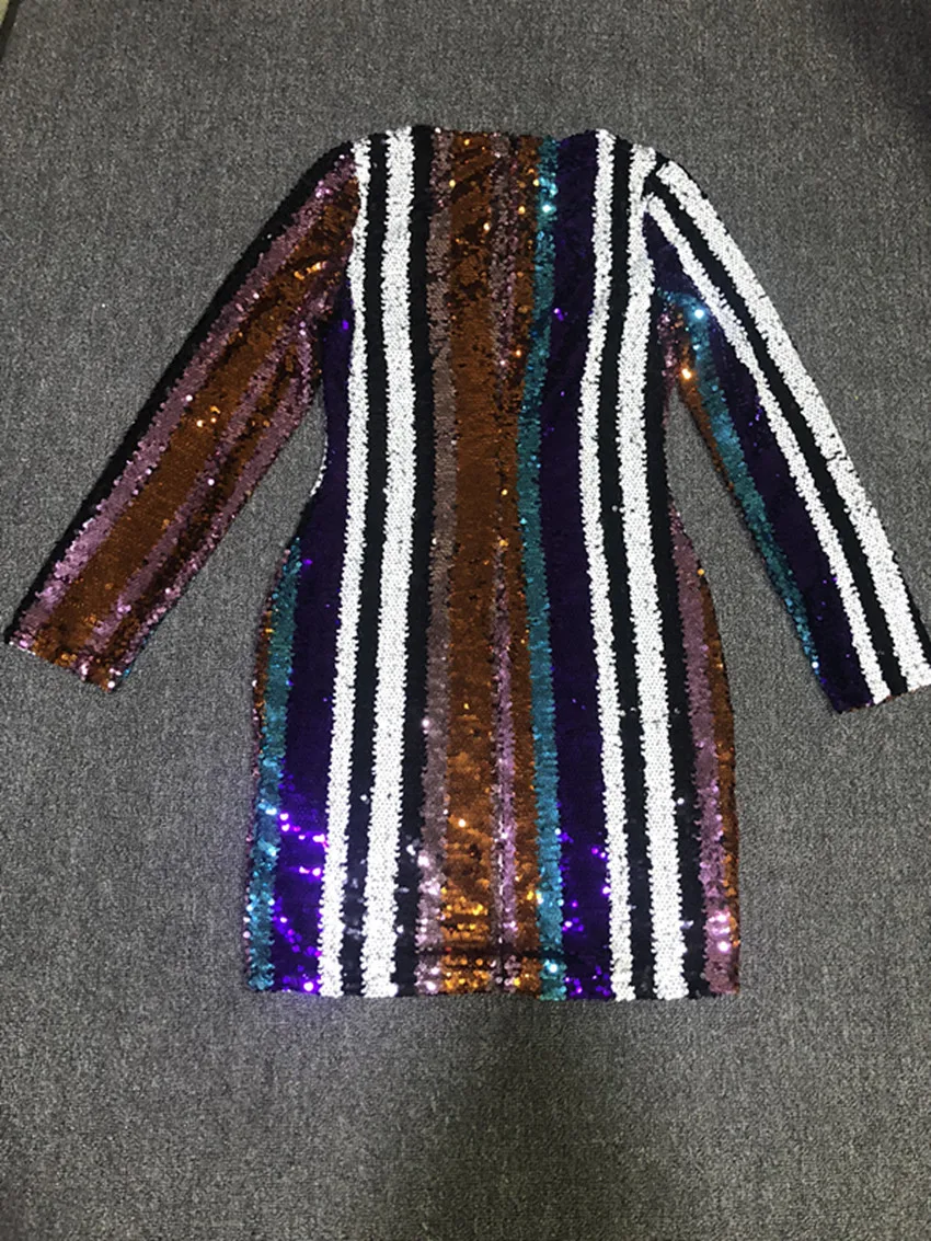 С О-образным вырезом расшитые блестками длинное осеннее Новый стиль модные