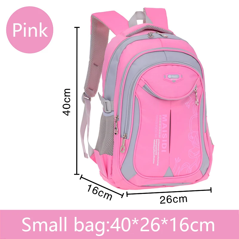 Pink small Школьный ранец для начальной школы 1, 3, 4, 6 лет, для мальчиков и девочек, Детский рюкзак на плечи, ультра-светильник, подарок для мальчика 6-12 лет - Цвет: Pink small