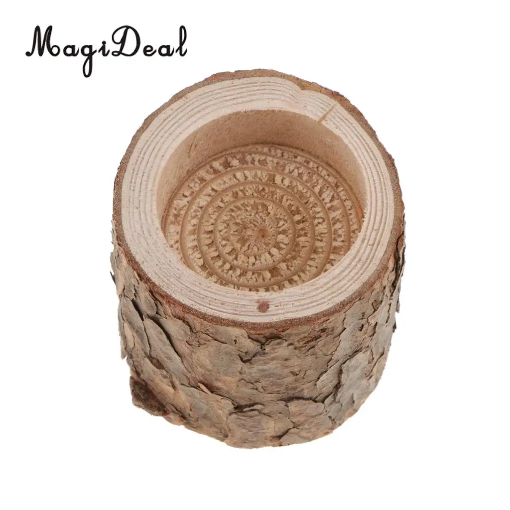 10 шт. подсвечник для чайсветильник свечи с необработанным деревом | Дом и сад