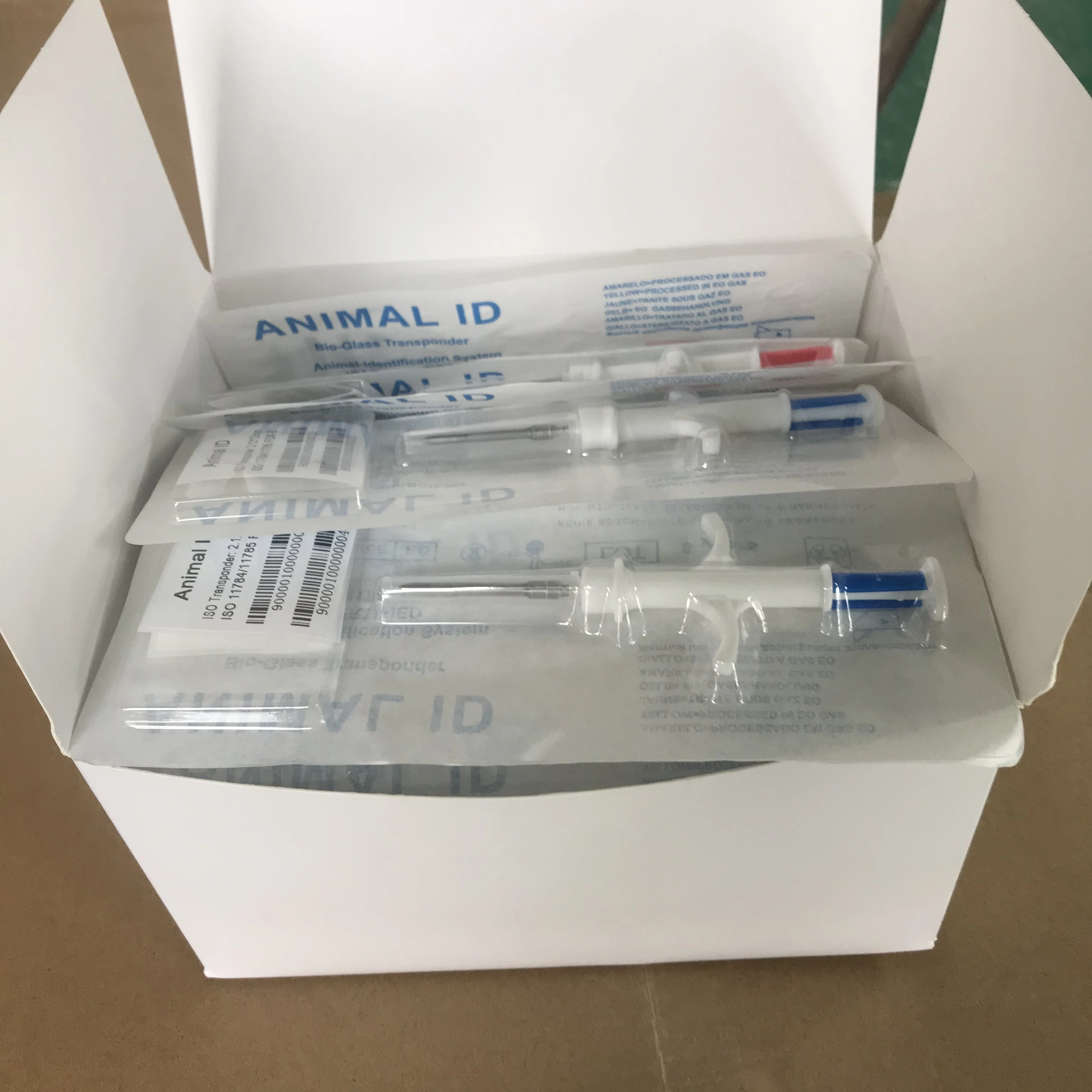 2.12 200PCS FDX-B ISO11784/785 RFID Id Injector Pet Glass Tag Microchip Syringe for animals Pig Cow Cattle Horse Dog Fish chip |