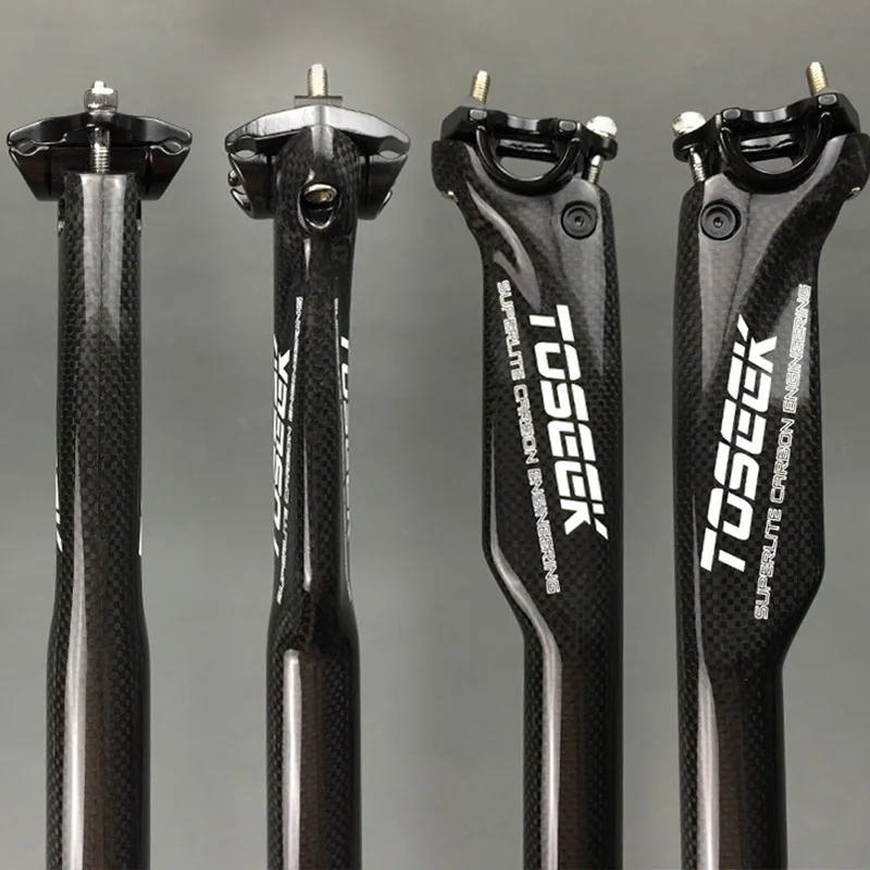 

TOSEEK Carbon Bike Seatpost MTB Road Bike Seat Breaking Wind Carbon Seatpost 27.2 / 30.8 / 31.6 * 350 or 400mm