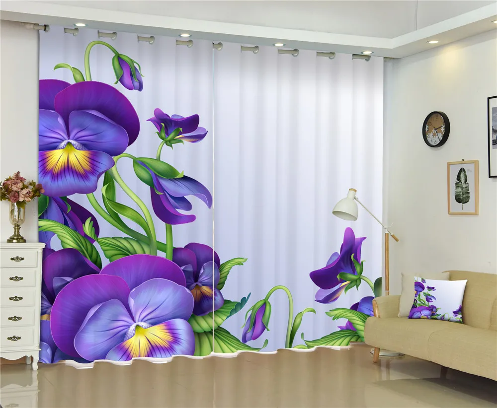 

Customized Yellow Vase Blackout 3D Curtain Living Room Office Bedroom Hotel Window Curtains Drapes Cortinas Rideaux pillowcase