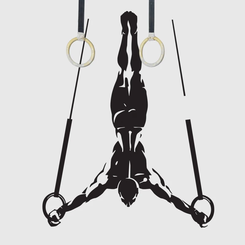 Наклейка для автомобильного тренажерного зала кольцо гимнастика фитнес