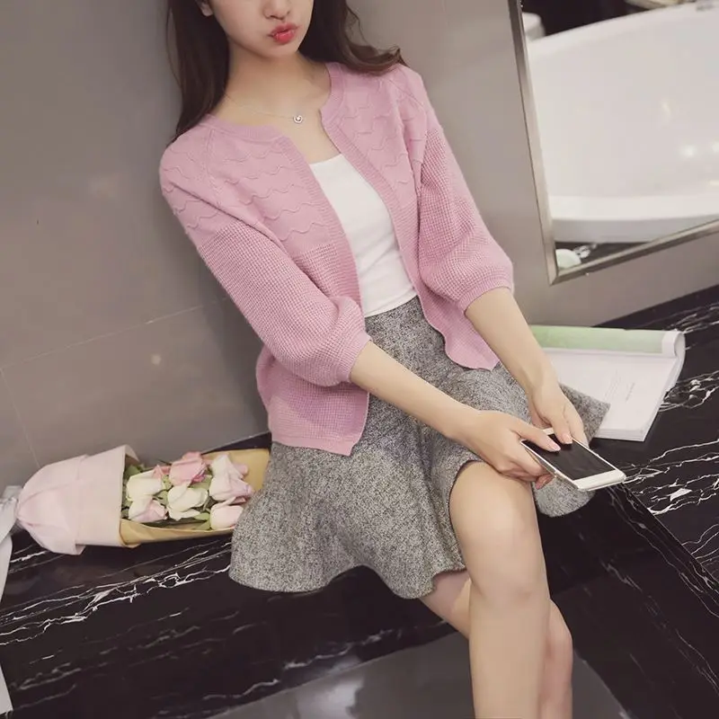 Новинка 2016 корейский осенний свитер карамельных цветов кардиганы женские