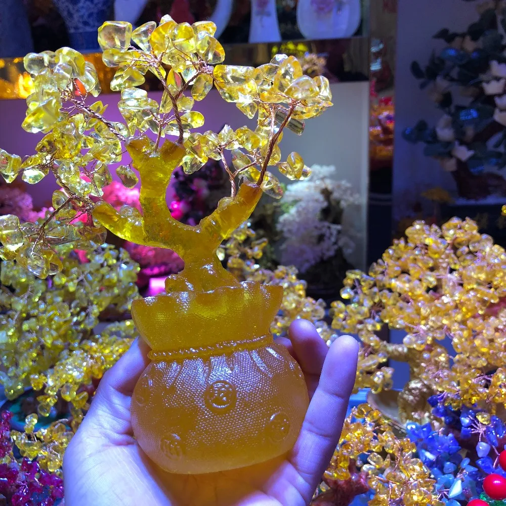 Фотофон с изображением зелёного дерева удачи в праздничном стиле 1 шт. | Дом и сад