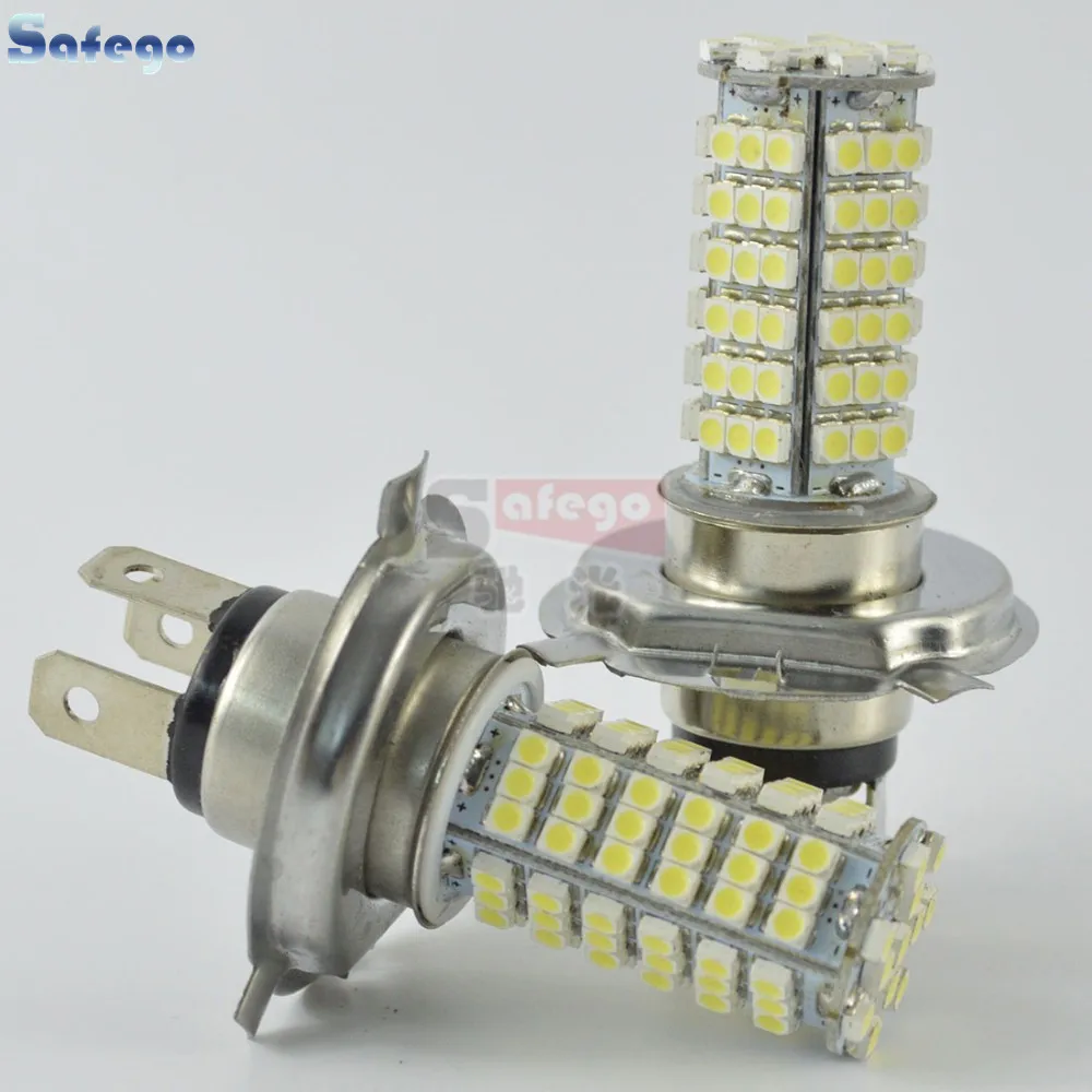 2 шт. dc 12 В супер яркость 102smd 3528 1210 светодио дный h4 лампы автомобилей