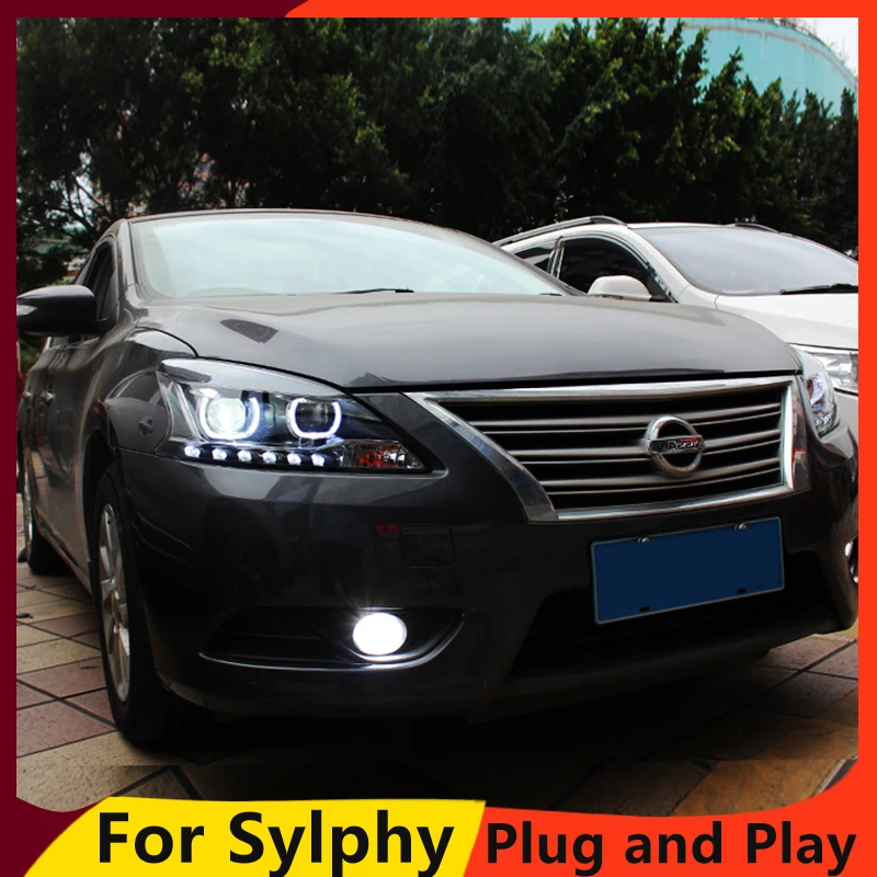 KOWELL автомобильный Стайлинг для Nissan Sylphy фары 2012 2015 Sentra светодиодный фонарь DRL Bi Xenon