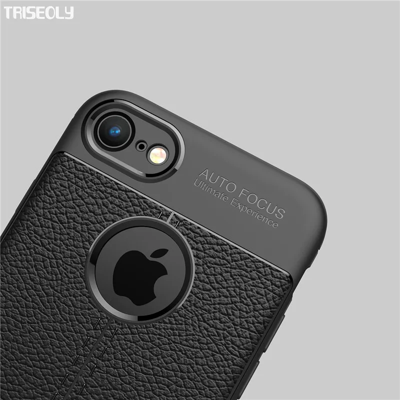 Triseoly For iPhone X Case Ten 8 Plus Top Quality Carbon Fiber Leather Soft 7 6 6S Cover |