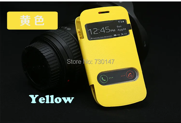 Для Samsung Galaxy S3mini S3 Mini i8190 8190 View чехол с окошком Флип кожа задняя крышка батарея