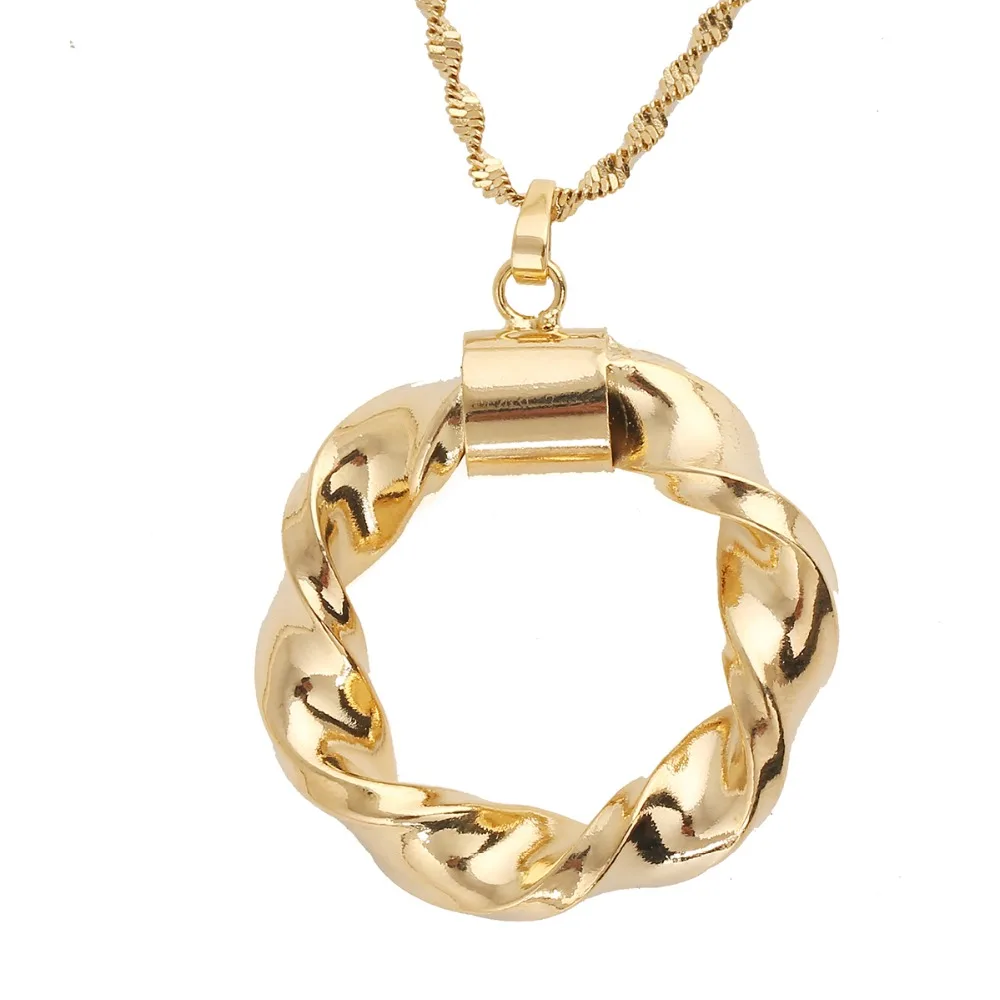 Dubai Gold Ethiopian Pendant Necklace African Color Jewellery for Israel Sudan Arab Middle East Women | Украшения и аксессуары