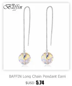 BAFFIN Tear of Joy, грушевидные ожерелья с подвесками, кристаллы от SWAROVSKI, серебряная цепочка для женщин, Офисная бижутерия, подарок