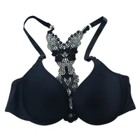 women front closure lace push up underwear sexy seamless front closure bra butterfly back sexy bralette