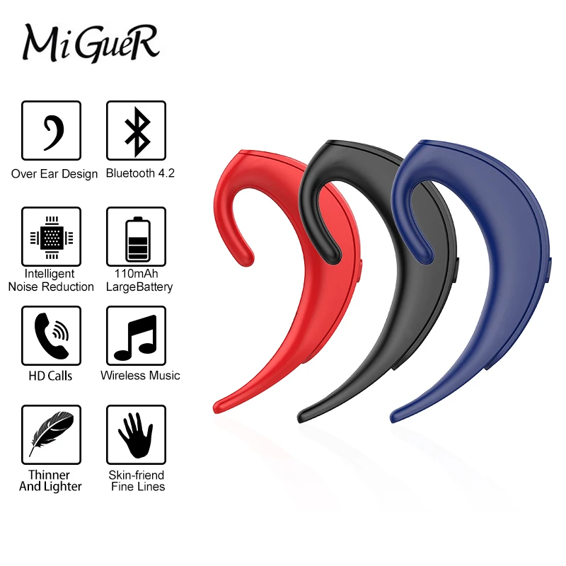 Новые OVEVO Q12 беспроводные Bluetooth наушники одиночные с микрофоном Handfree бизнес