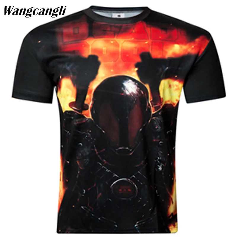 Wangcangli Фитнес футболка 2018 новый стиль 3D Звездные войны с коротким рукавом модные