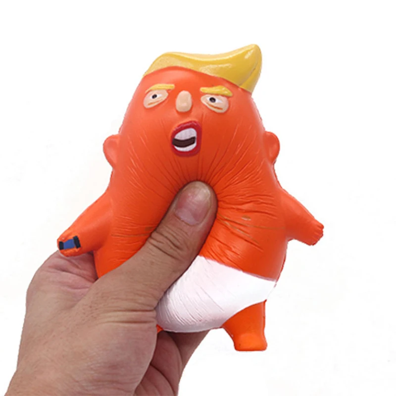 Мягкий медленно поднимающийся мультфильм Трамп игрушка давилка Америки