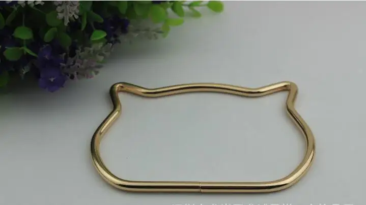 (10 шт./лот) кожаные сумочки с металлическим покрытием и котенком ручка для