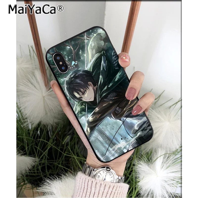 MaiYaCa Anime Attack On Titan Customer High Quality Phone Case for Apple iPhone 8 7 6 6S Plus X XS MAX 5 5S SE XR Cover | Мобильные