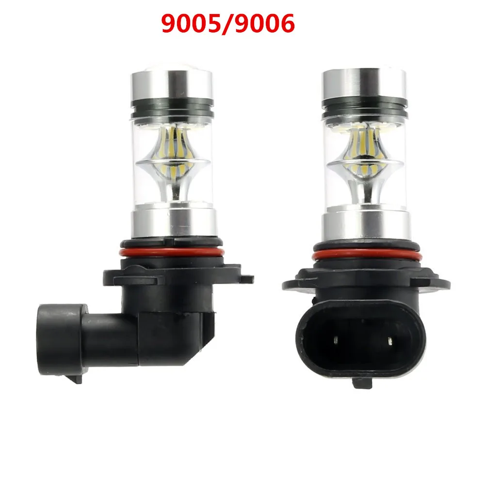 

2Pcs H11 H8 H7 100W 9005 HB3 9006 HB4 H9 H10 LED 1600lm Car Fog Light Bulbs With 20PCS 2323 SMD Chips Daytime Driving Lamp DRL