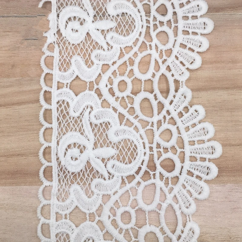 93mm Width 2 Yards White Black Elastic Lace Trim For DIY Clothing Accessories French Net Stretch Fabric Sewing Applique Cr | Дом и сад