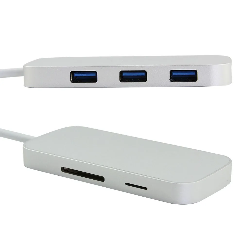 Разветвитель с Type C на USB концентратор 3 0 Мультиадаптер Matel сплиттер кардридером