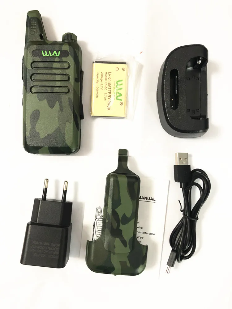 Camou with DTC KDC1 Мини Портативный fm-приемопередатчик KD-C1 UHF двухстороннее радио Ham коммуникатор HF cb радиостанция Mi-Ni Walkie Talkie WLN KD C1 - Цвет: Camou with DTC