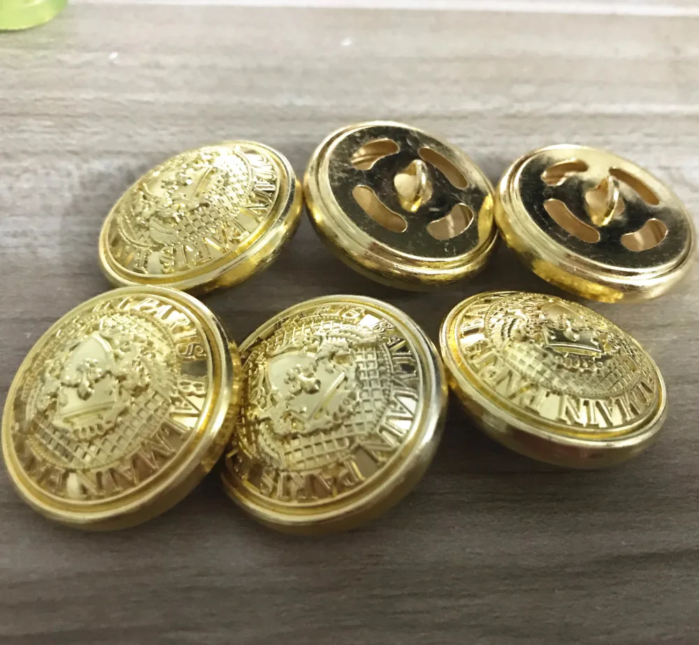 Новое поступление Золотые Большие пуговицы для одежды пальто свитер юбка платье
