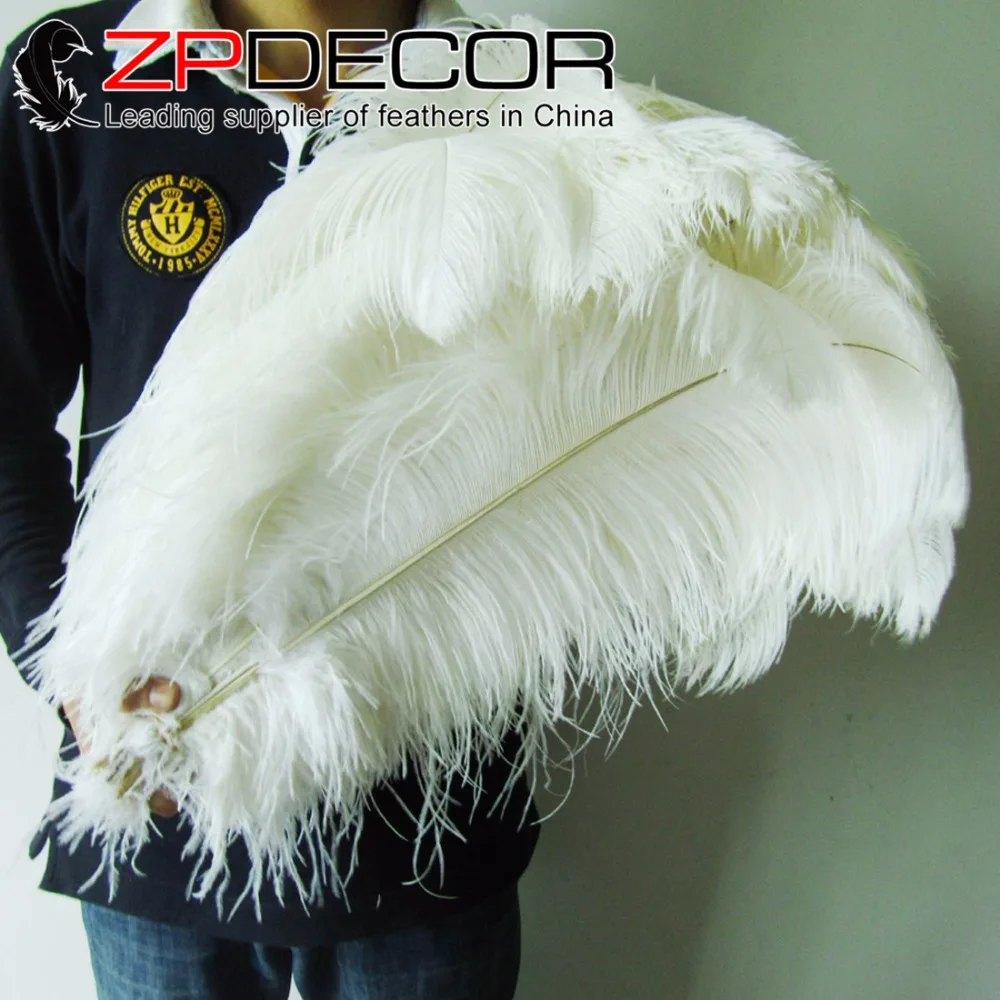 

ZPDECOR свадебное перо 100 шт./лот 55-60 см (22-24 дюйма) огромный белый гладкий большой крыло пары оптом перья (оптом) для карнавала