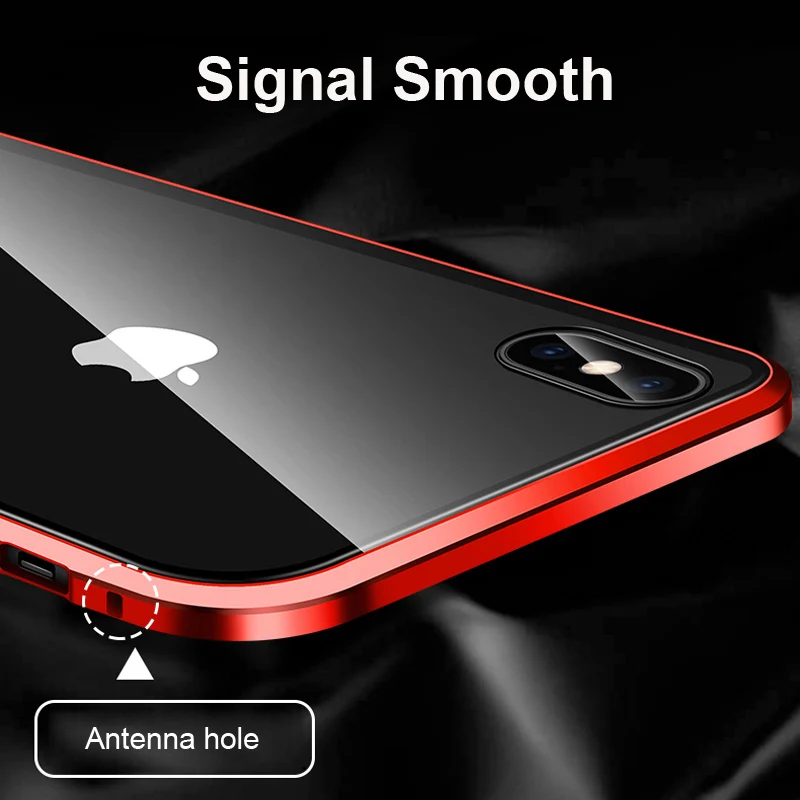 Магнитный металлический чехол Do Dawer для iPhone XR XS MAX X 8 Plus 7 + Чехлы из закаленного
