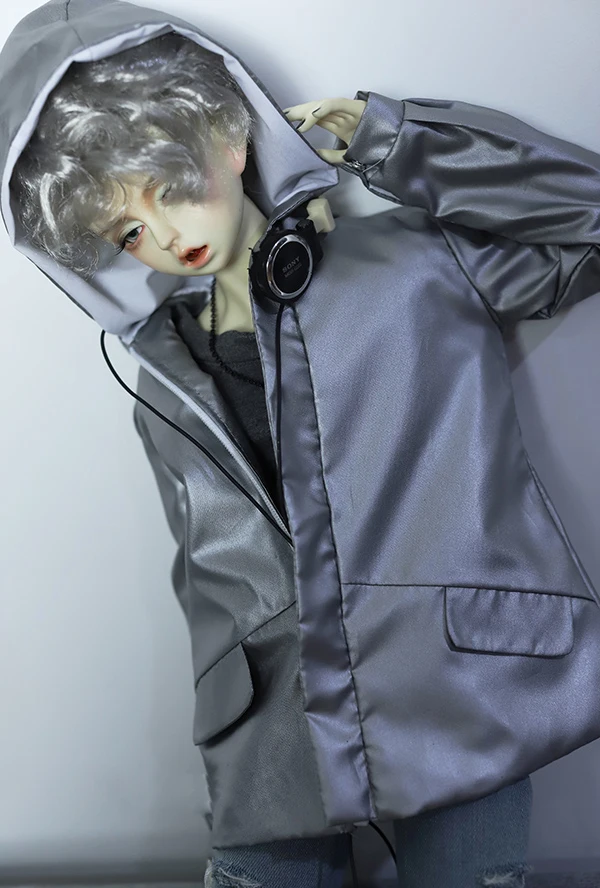 

BJD coat windproof casual silver gray glitter suitable for 1/4 1/3 BJD Uncle POPO68 SD17 SSDF ghost2 doll accessories