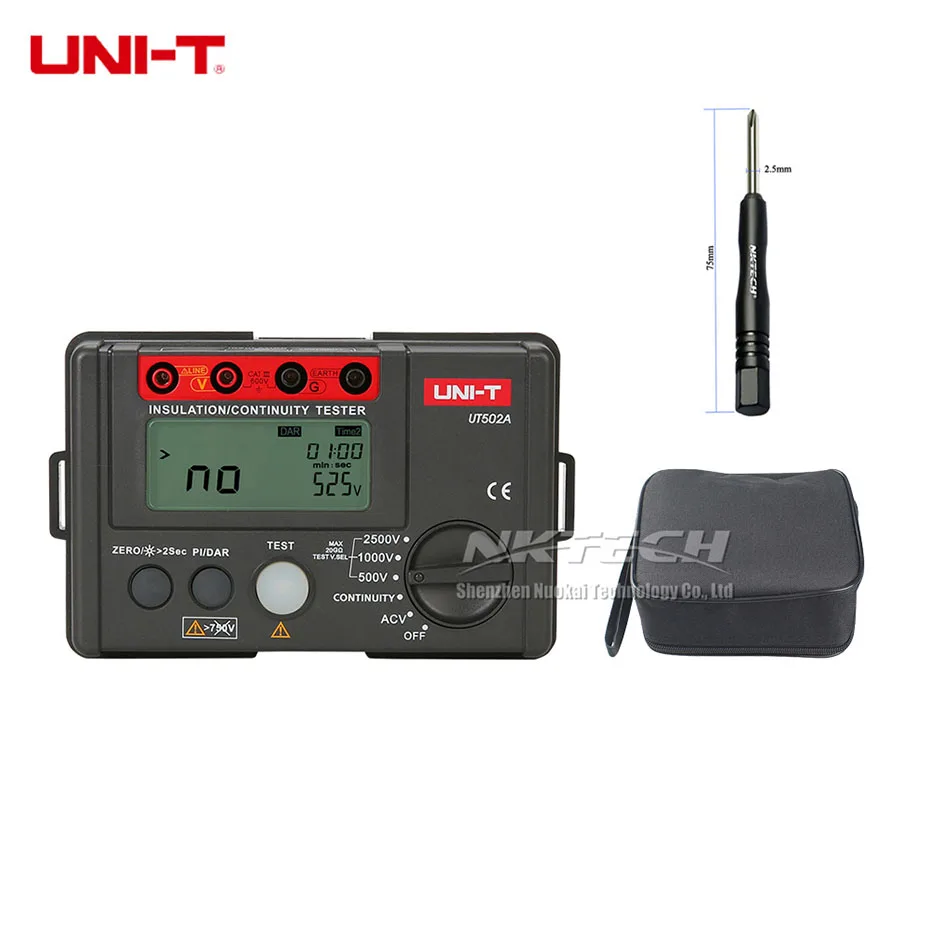 UNI T UT502A 2500V Мегаомметр тестер сопротивления заземления мегомметр вольтметр